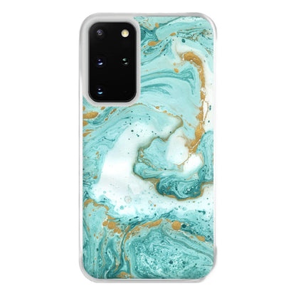 Green Marble Phone Case for Galaxy S20 Plus