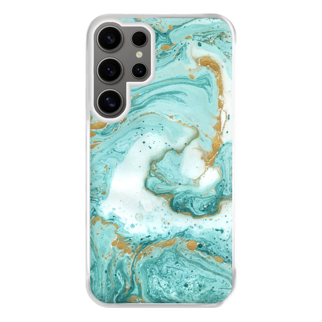 Green Marble Phone Case for Galaxy S24 Ultra