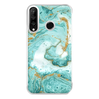 Green Marble Phone Case for Huawei P30 Lite