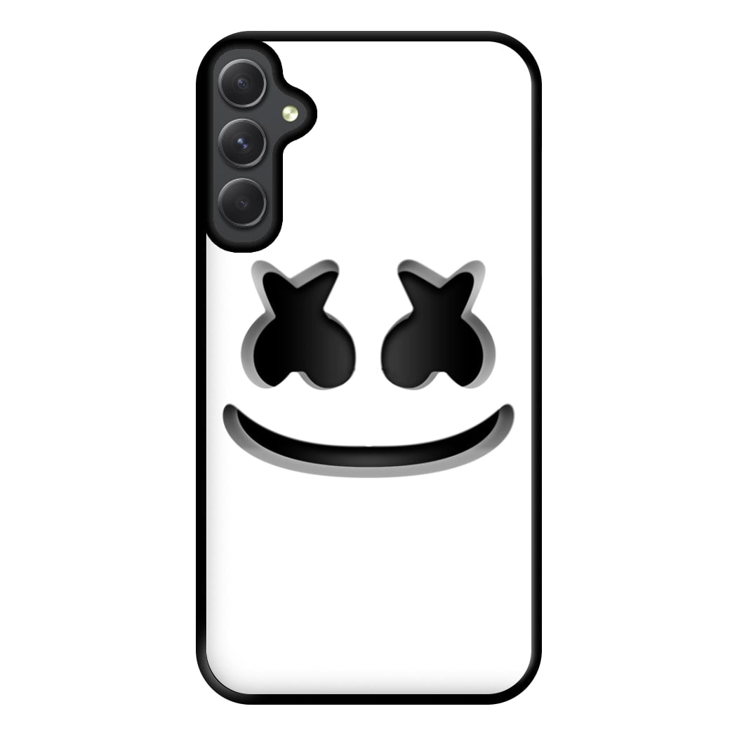 White Helmet DJ Helmet Phone Case for Galaxy A34