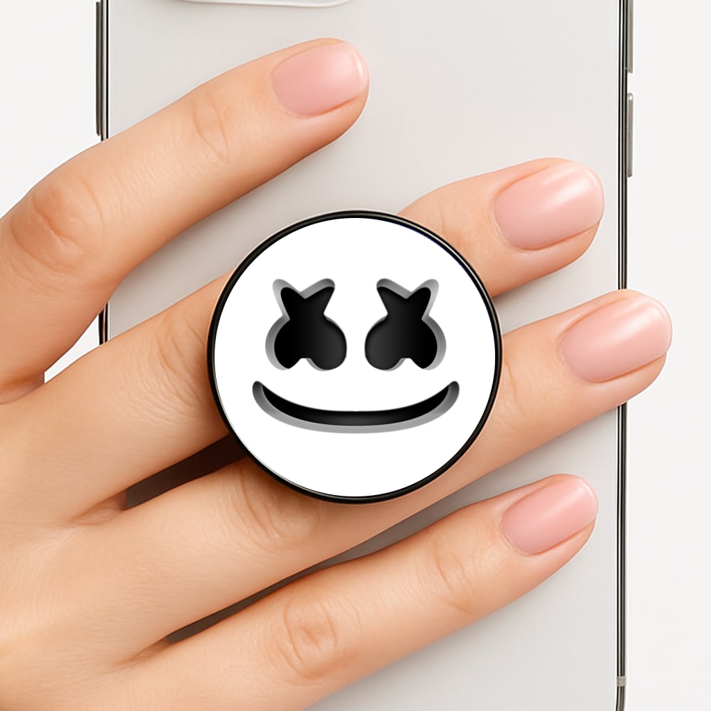 White Helmet DJ Helmet Phone Grip