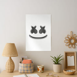 White Helmet DJ Helmet Art Print