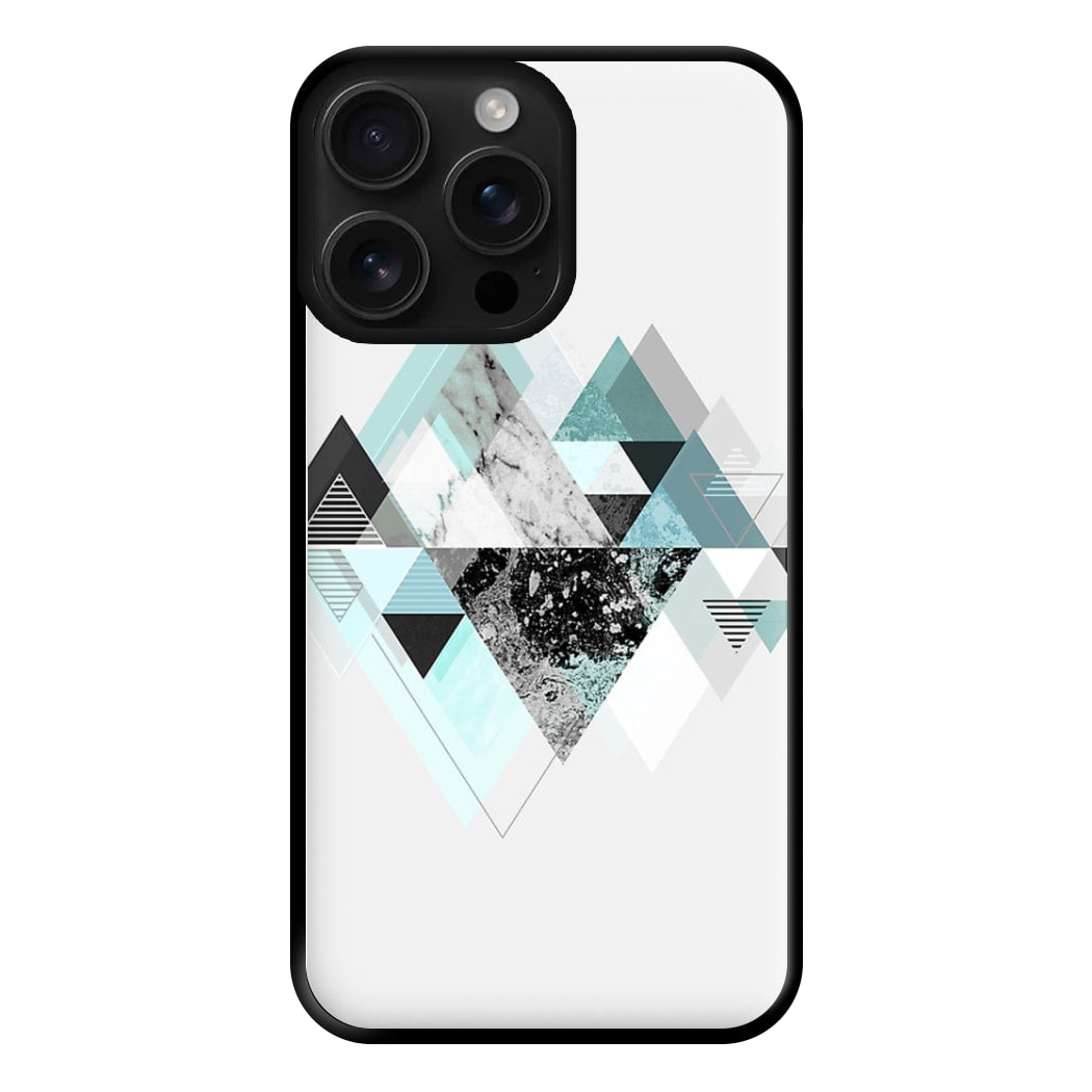 Triange Marble Pattern Phone Case for iPhone 16 Pro Max