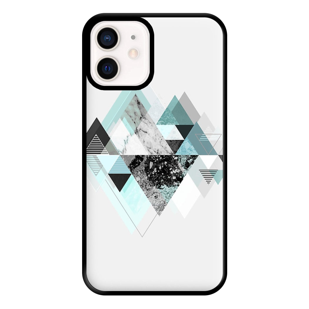 Triange Marble Pattern Phone Case for iPhone 12 Mini