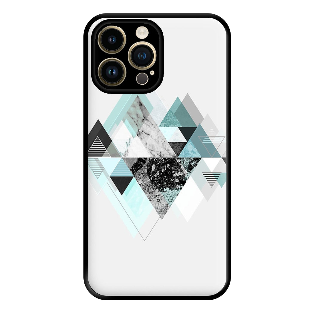 Triange Marble Pattern Phone Case for iPhone 14 Pro Max