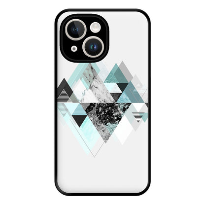 Triange Marble Pattern Phone Case for iPhone 14 Plus