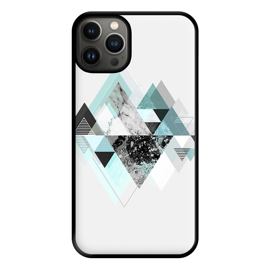 Triange Marble Pattern Phone Case for iPhone 13