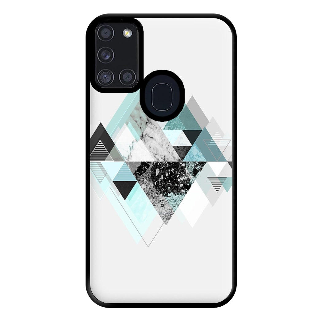 Triange Marble Pattern Phone Case for Galaxy A21s