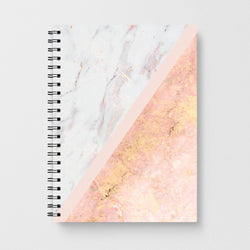 Marble and Rose Gold Notebook - Fun Cases