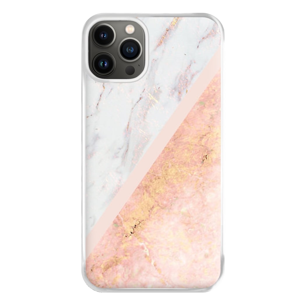 Marble and Rose Gold Phone Case for iPhone 13