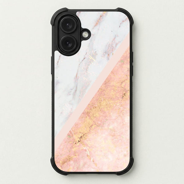 Marble and Rose Gold Phone Case — Bumper case