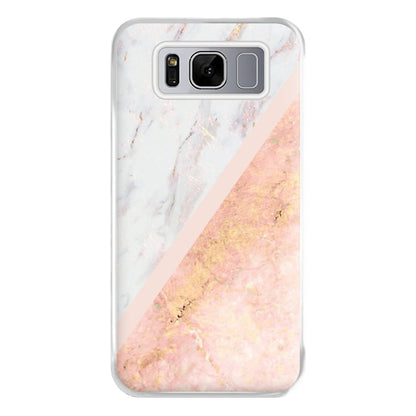 Marble and Rose Gold Phone Case for Galaxy S8 Plus