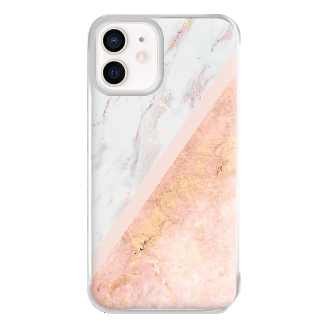 Marble and Rose Gold Phone Case for iPhone 12 Mini