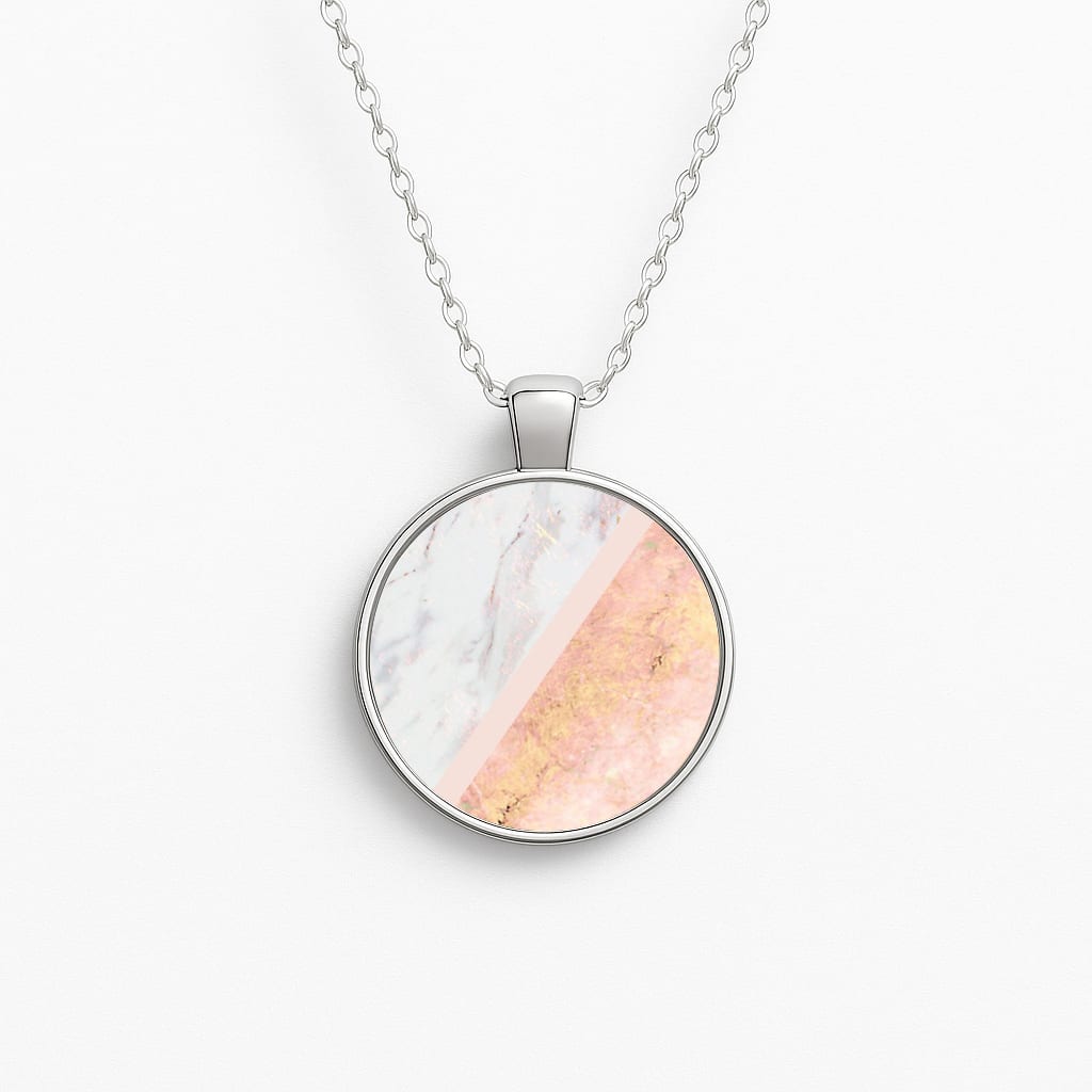 Marble and Rose Gold Necklace