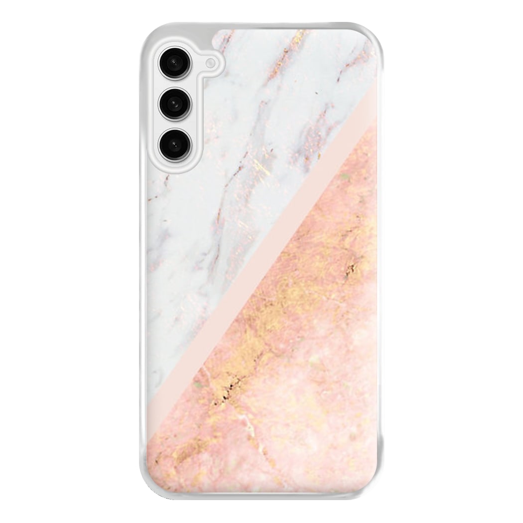 Marble and Rose Gold Phone Case for Galaxy S23FE