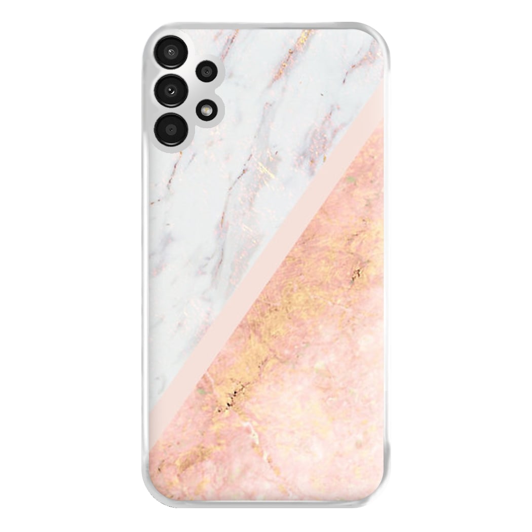 Marble and Rose Gold Phone Case for Galaxy A13