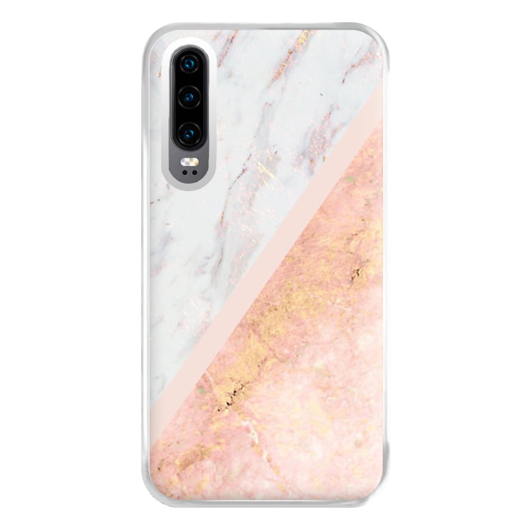 Marble and Rose Gold Phone Case for Huawei P30