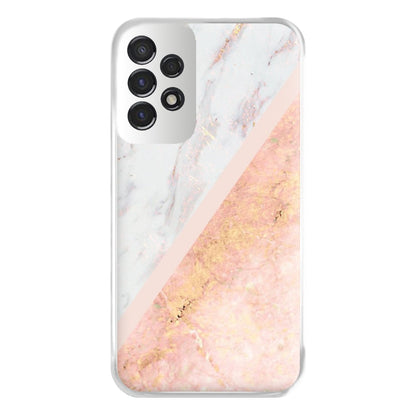 Marble and Rose Gold Phone Case for Galaxy A53