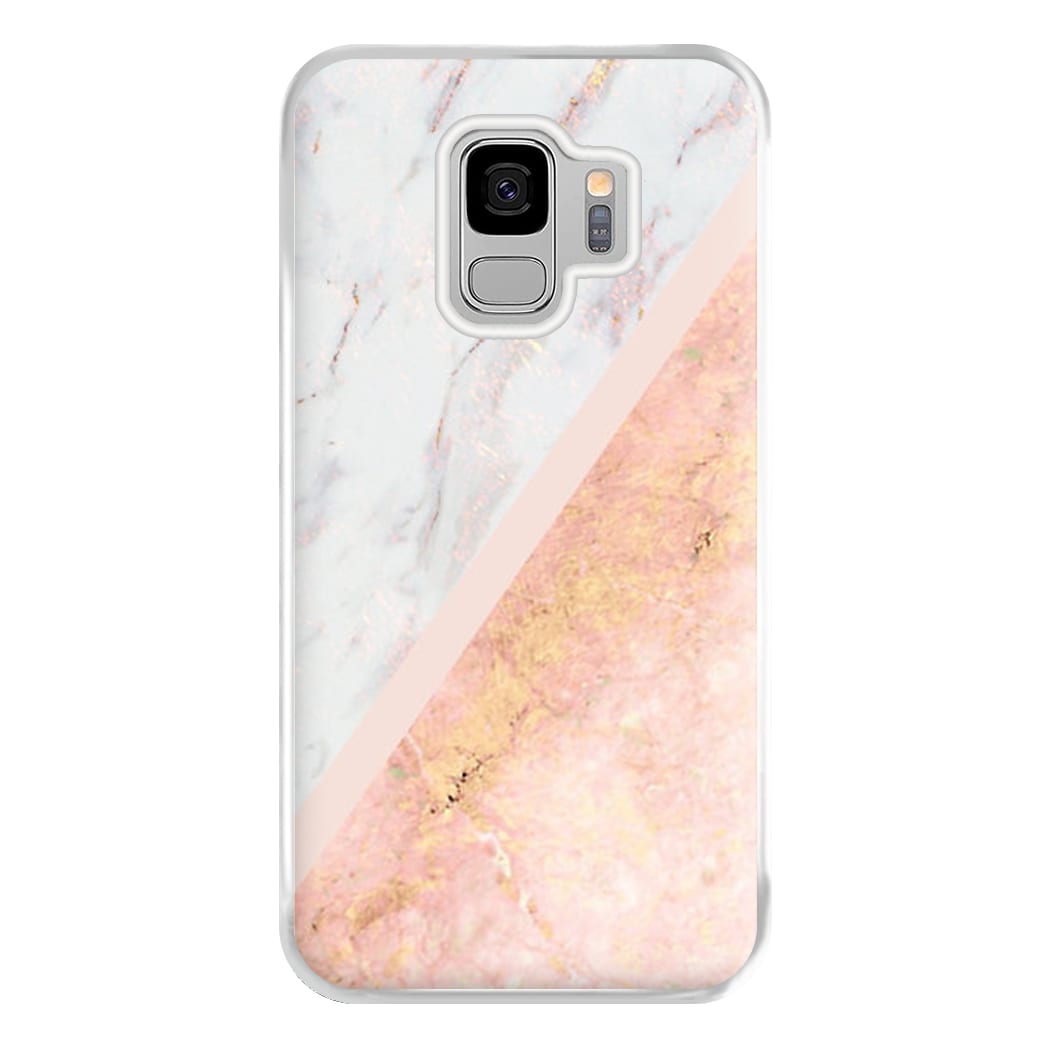 Marble and Rose Gold Phone Case for Galaxy S9 Plus