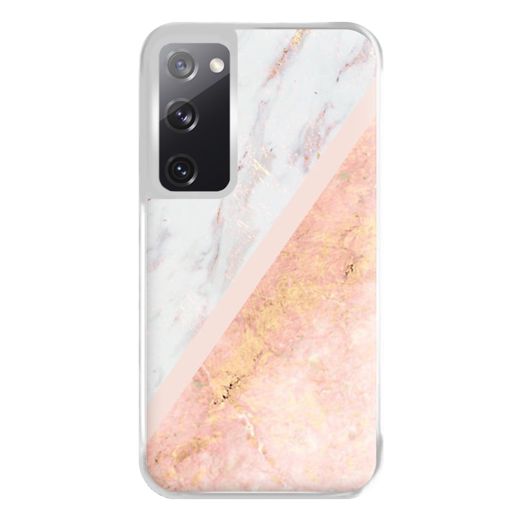 Marble and Rose Gold Phone Case for Galaxy S20FE