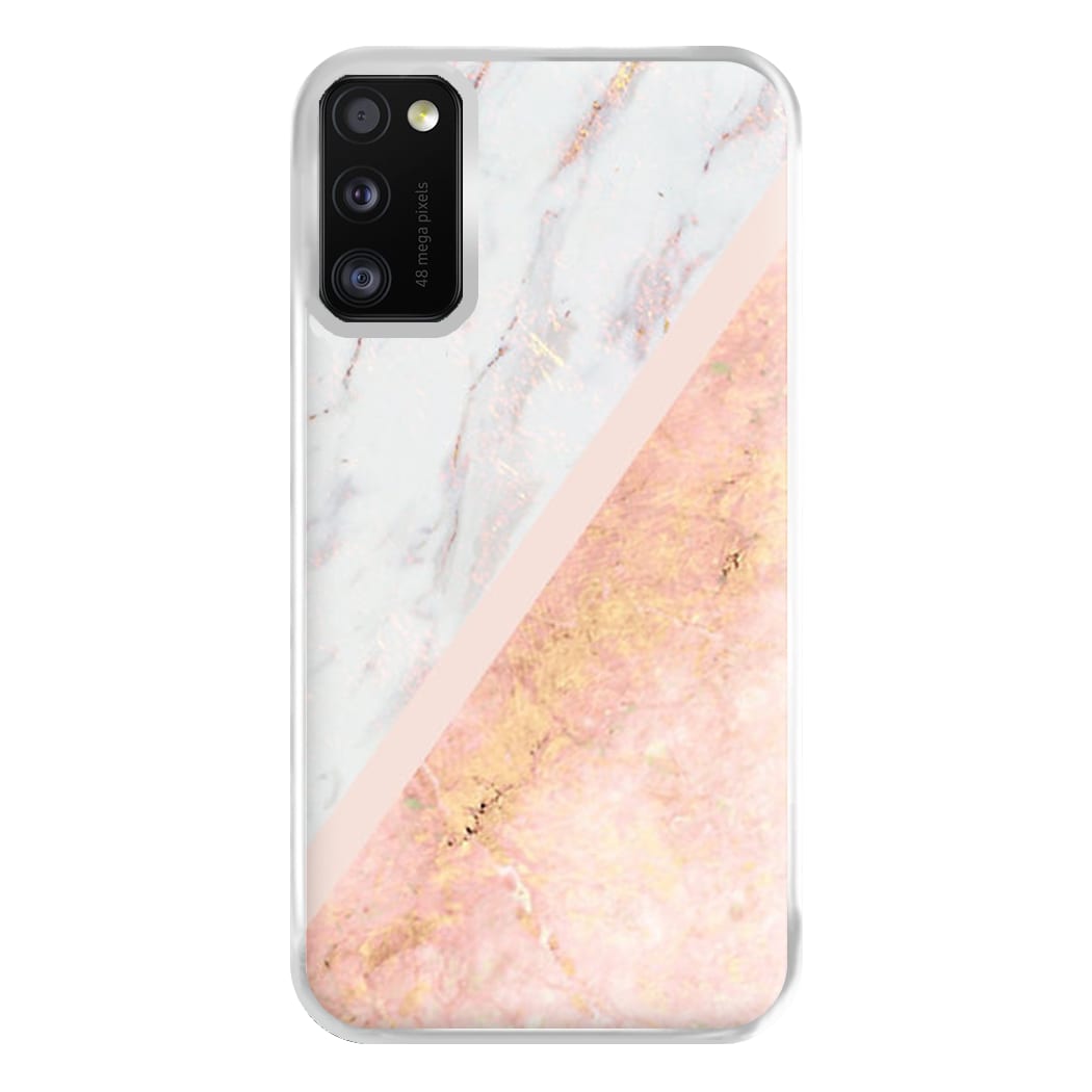 Marble and Rose Gold Phone Case for Galaxy A41