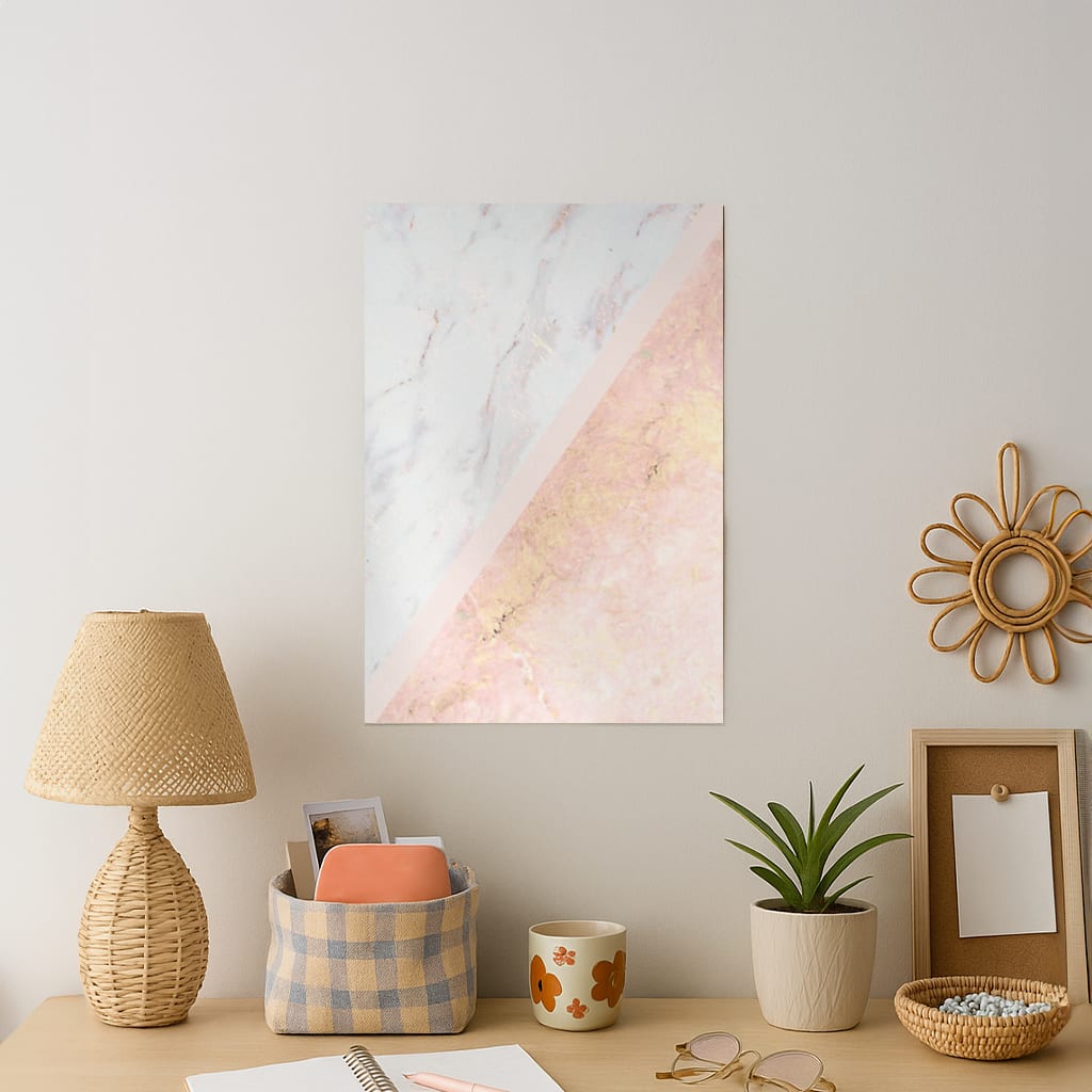 Marble and Rose Gold Art Print