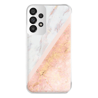 Marble and Rose Gold Phone Case for Galaxy A33