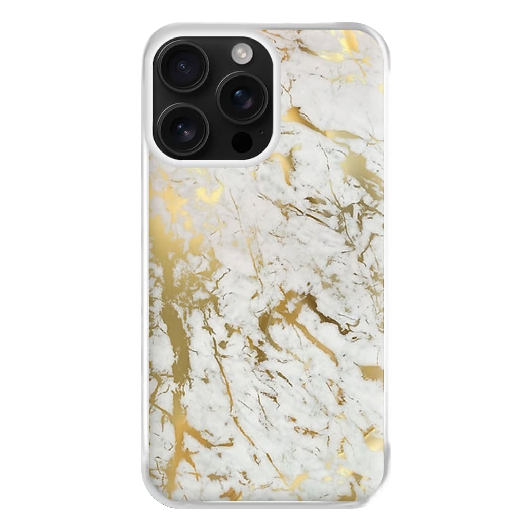 Gold Marble Splatter Phone Case