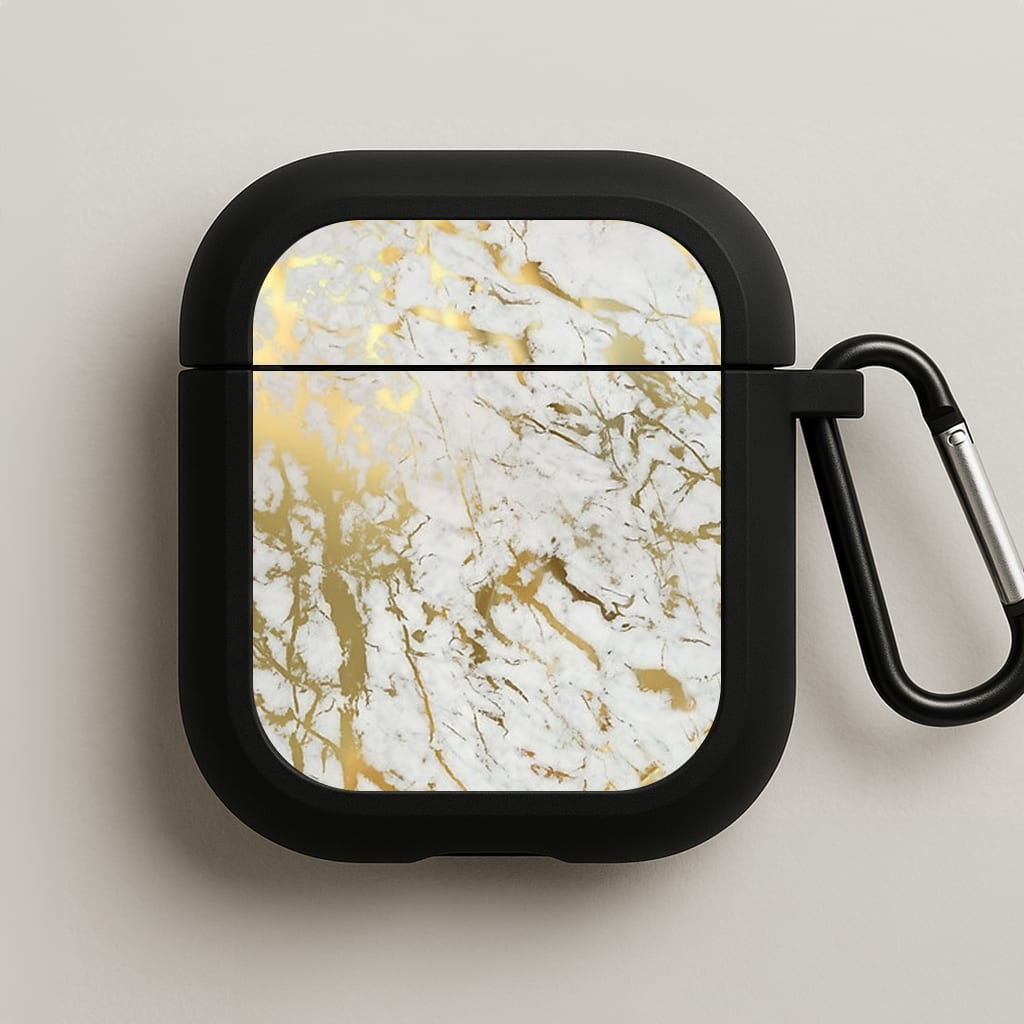 Gold Marble Splatter AirPods Case