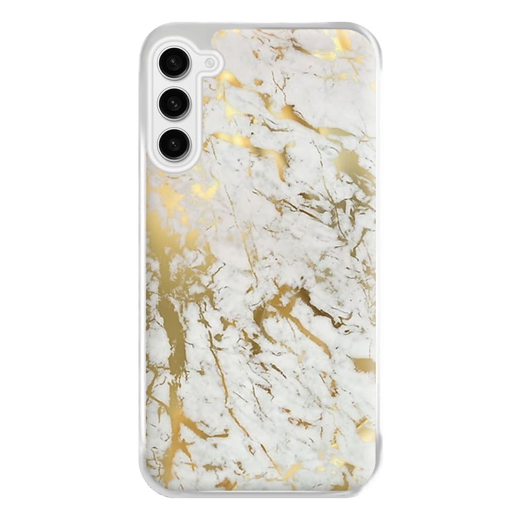 Gold Marble Splatter Phone Case for Galaxy S23FE