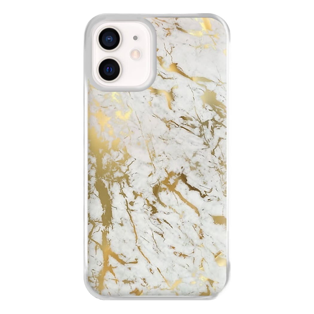 Gold Marble Splatter Phone Case for iPhone 13 Mini