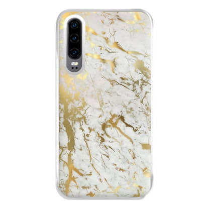 Gold Marble Splatter Phone Case for Huawei P30