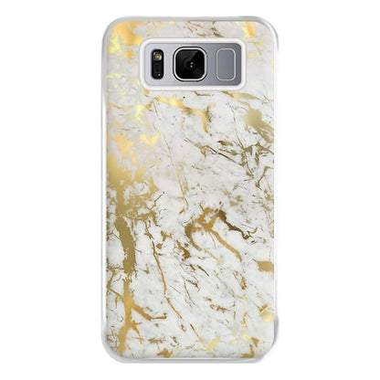 Gold Marble Splatter Phone Case for Galaxy S8 Plus