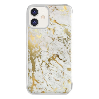 Gold Marble Splatter Phone Case for iPhone 12 / 12 Pro