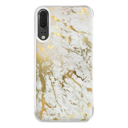 Gold Marble Splatter Phone Case for Huawei P20