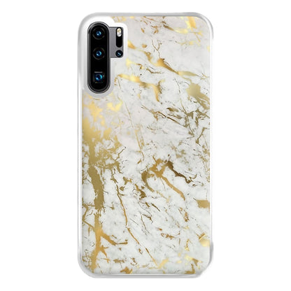 Gold Marble Splatter Phone Case for Huawei P30 Pro