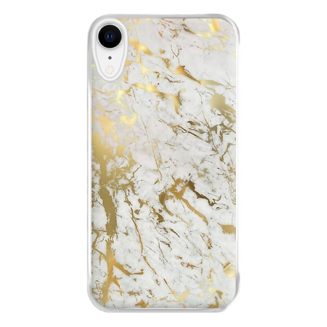 Gold Marble Splatter Phone Case for iPhone XR