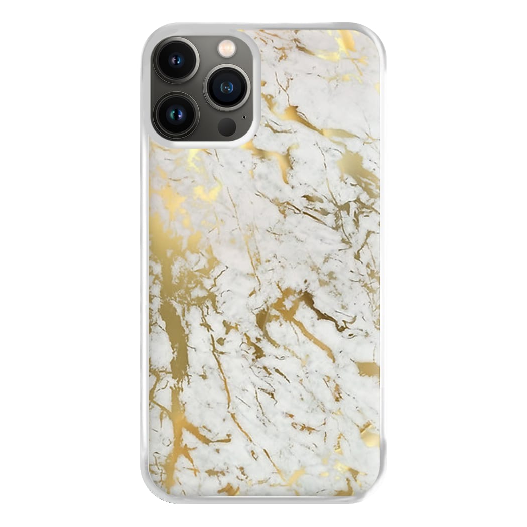 Gold Marble Splatter Phone Case for iPhone 13 Pro Max