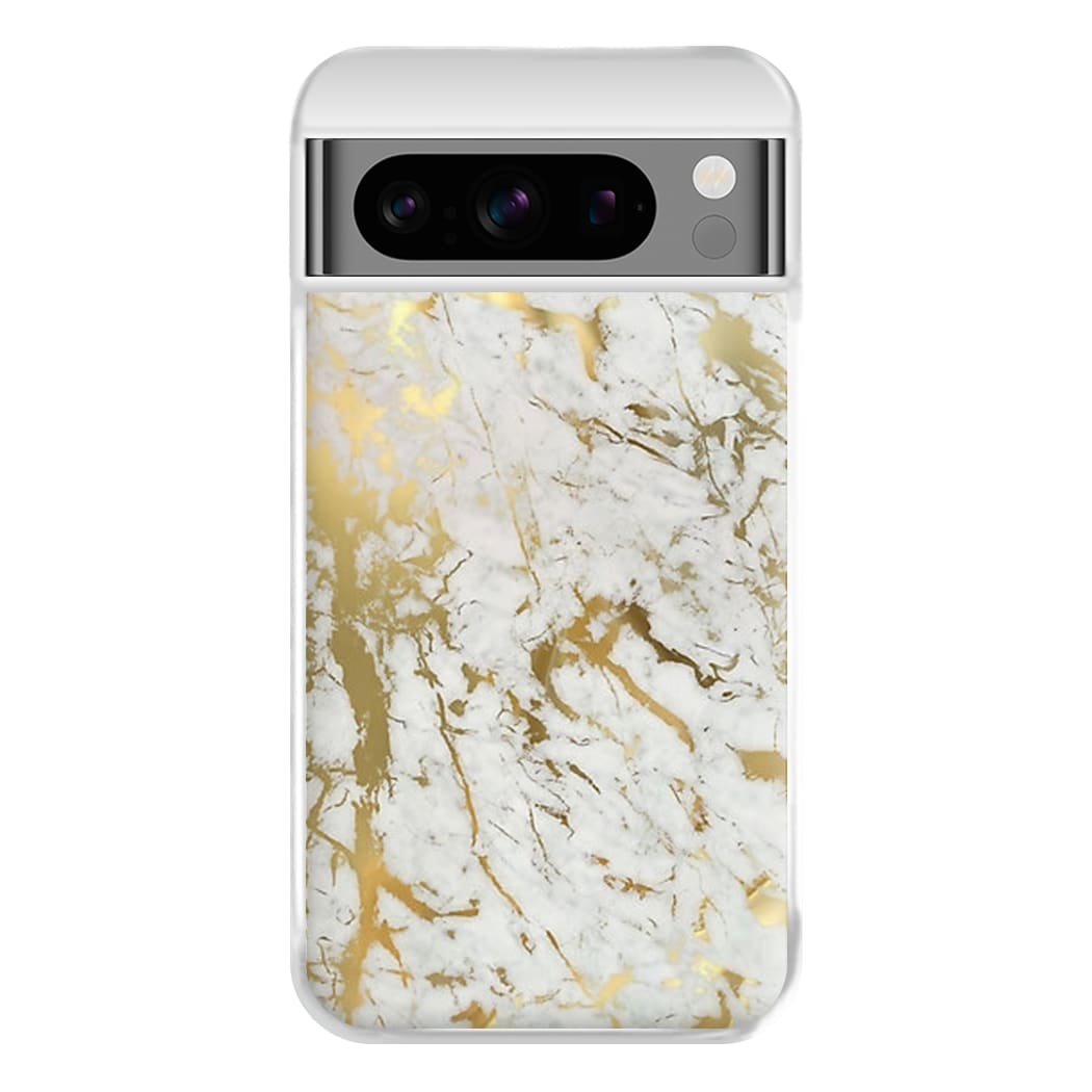 Gold Marble Splatter Phone Case for Google Pixel 8 Pro