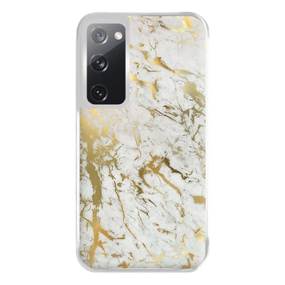 Gold Marble Splatter Phone Case for Galaxy S20FE