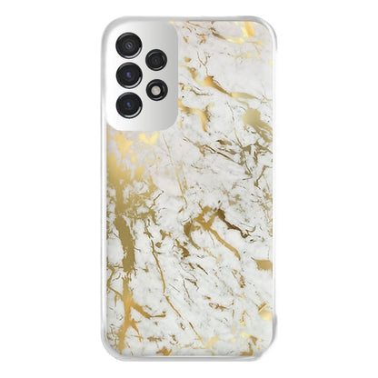 Gold Marble Splatter Phone Case for Galaxy A53