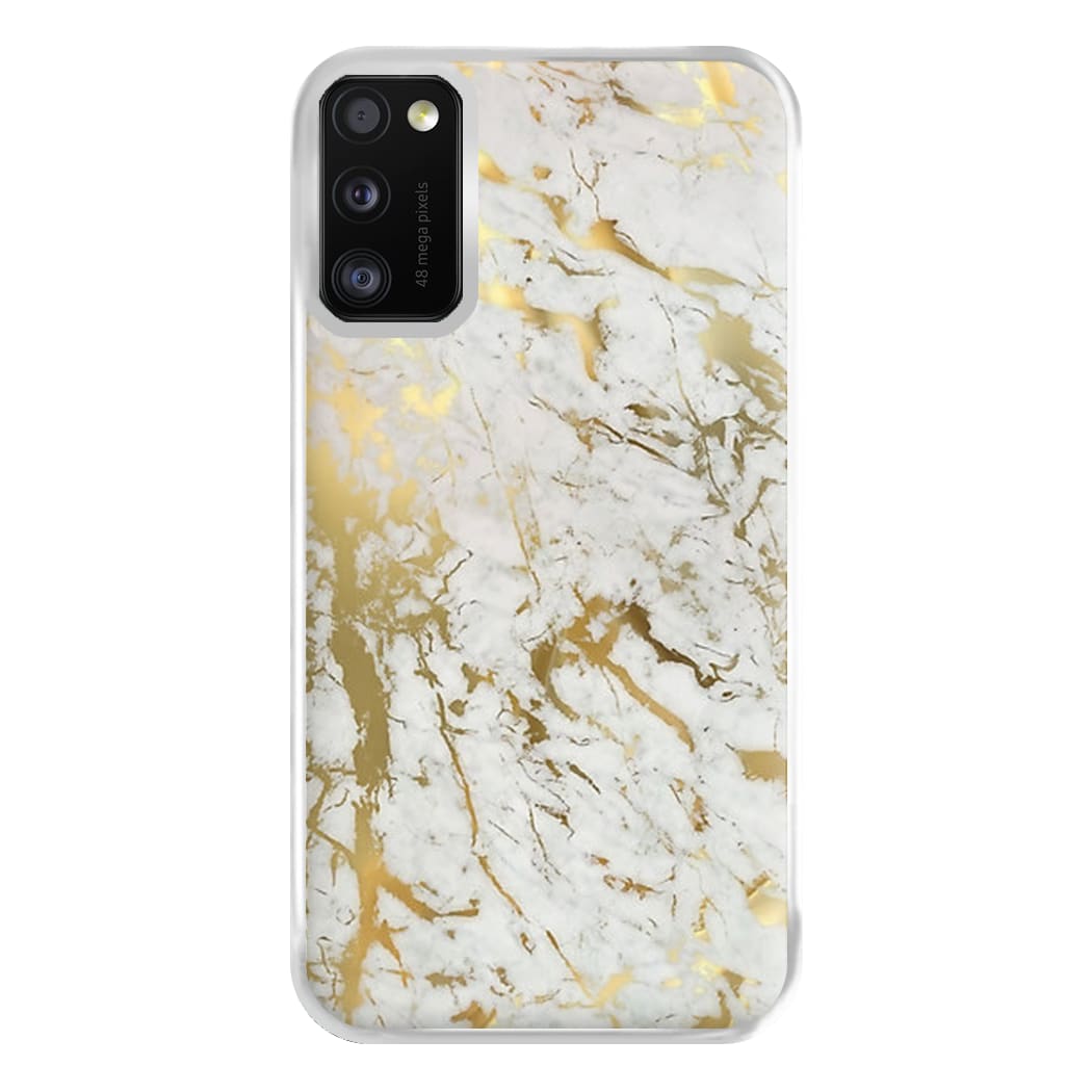 Gold Marble Splatter Phone Case for Galaxy A41