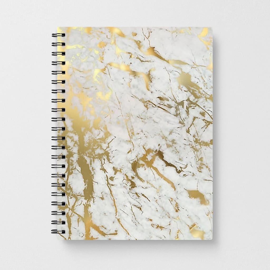 Gold Marble Splatter Notebook
