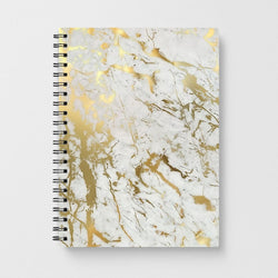 Gold Marble Splatter Notebook - Fun Cases