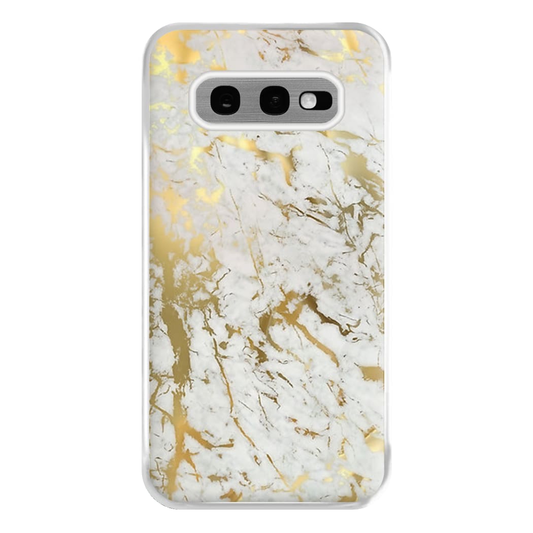 Gold Marble Splatter Phone Case for Galaxy S10e