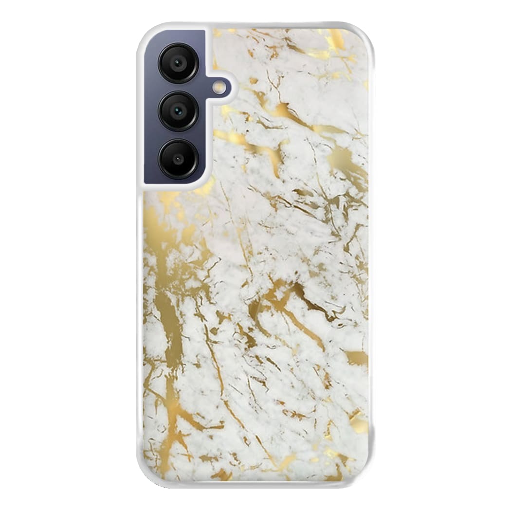 Gold Marble Splatter Phone Case for Galaxy A16