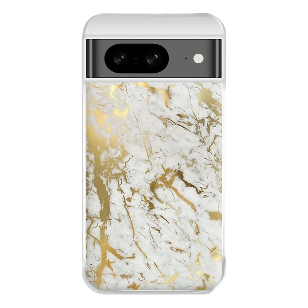 Gold Marble Splatter Phone Case for Google Pixel 8