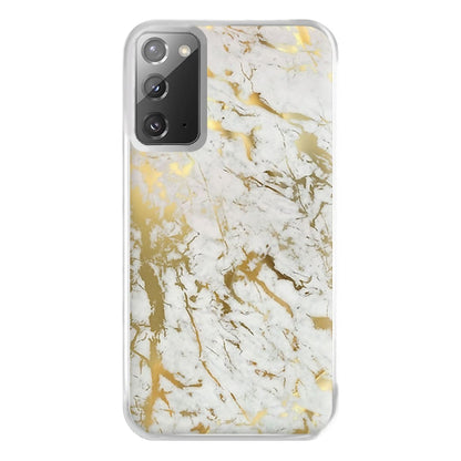 Gold Marble Splatter Phone Case for Galaxy Note 20 Ultra