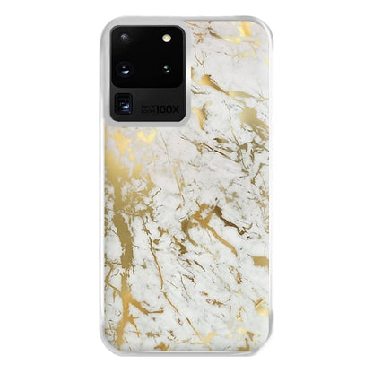 Gold Marble Splatter Phone Case for Galaxy S20 Ultra