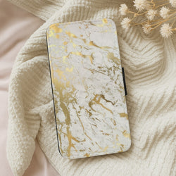 Gold Marble Splatter Wallet Phone Case